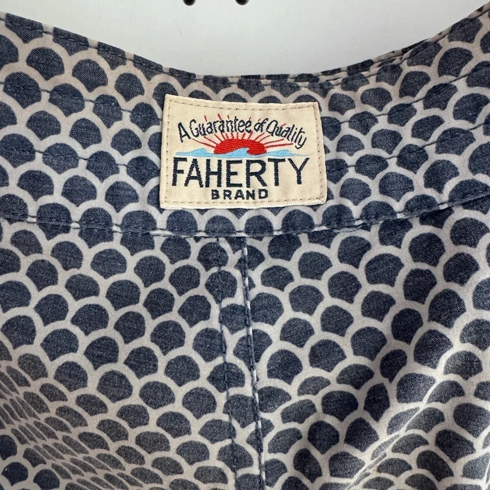Faherty Classic Boardshort Mens 32 Blue Fish Scale All Over Print